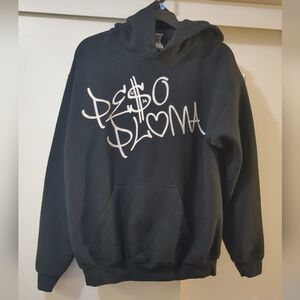 Peso Pluma Double P Long Sleeve Hoodie Unisex Gildan Size Medium (READ)